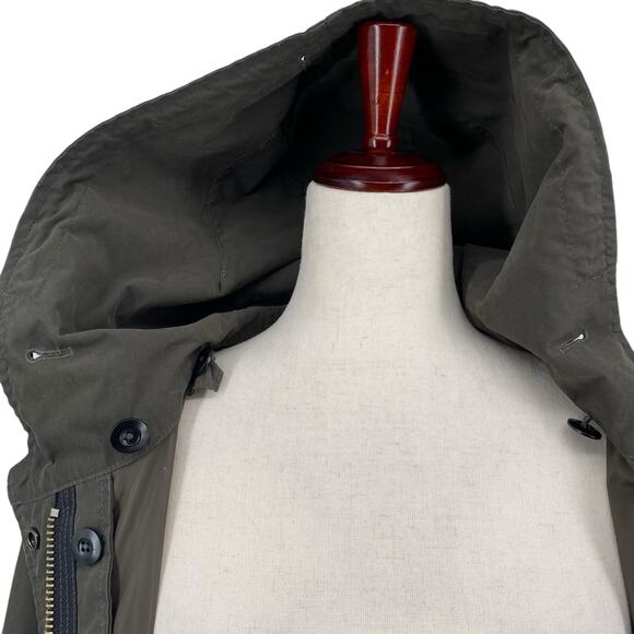 RW Co Longline Duck Canvas Chore Utility Jacket S Green No Lining Drawstring - Picture 8 of 16